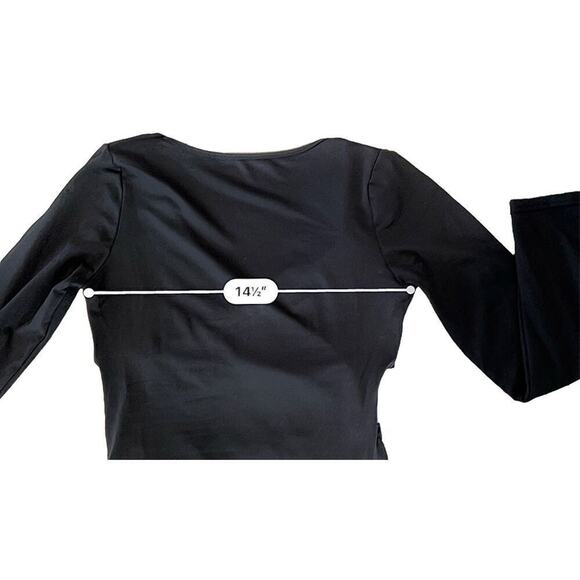 The Nadia Black Y2K Reversible Open Back Belly Bodycon Dress MEDIUM Baddie Sexy - Picture 6 of 12